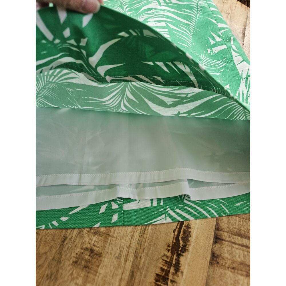Talbots Palm Tree Leaf Green/White Tropical Print Skirt Women's Size 6P NWOT - Picture 4 of 9